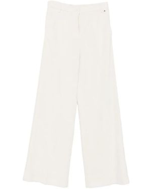 Herno Pantaloni A Coste Con Pieghe - Bianco