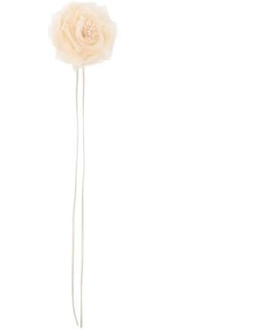 Max Mara Maxario Broches Met Bloem - Wit