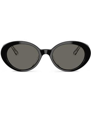 Oliver Peoples Oval-Frame Sunglasses - Brown