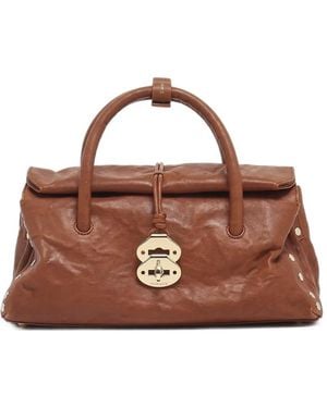 Zanellato Postina Stud-Embellished Tote Bag - Brown
