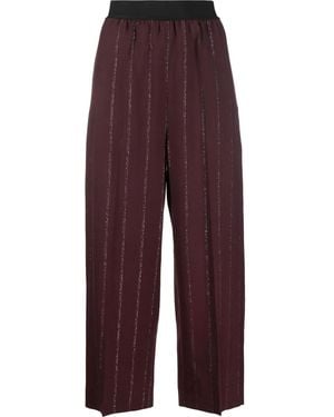 Stella McCartney Striped Cropped Pants - Purple