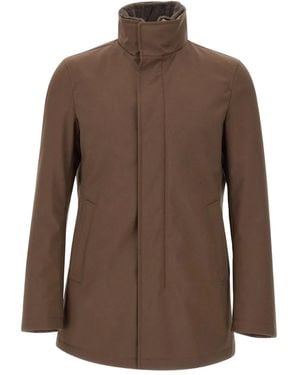 Herno Parka Con Collo Rialzato - Marrone