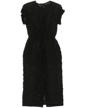 Simone Rocha Textured Midi Dress - Black