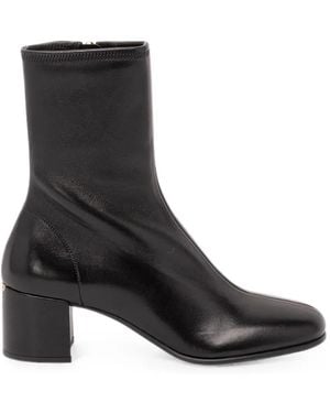 Prada Stiefeletten Mit Logo-Schild - Schwarz