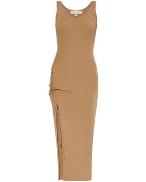MICHAEL Michael Kors Ruched Tank Dress - Natural