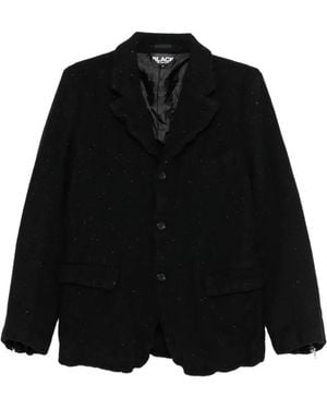 COMME DES GARÇON BLACK Zip-Up Sleeve Blazer - Black