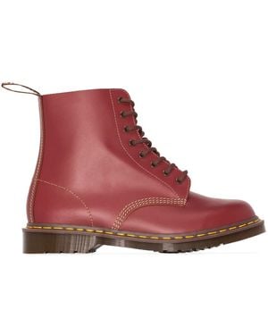Dr. Martens Stivaletti Vintage Check - Rosso