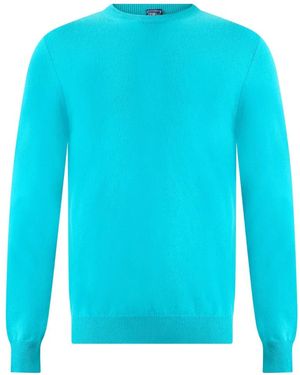 Fedeli Cashmere Crew-Neck Sweater - Blue