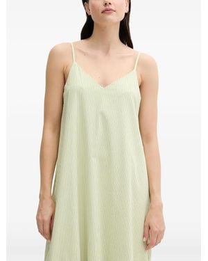 Benetton Striped Tiered Maxi Dress - Green