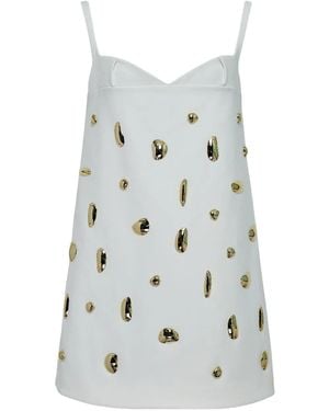 Alexia Embellished Shift Dress - White