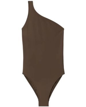 Filippa K Asymmetric One-Shoulder Swimsuit - Brown