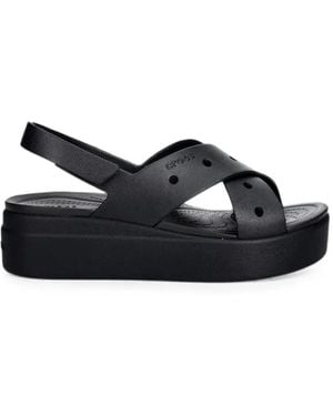 Crocs™ Brooklyn 4U Cross Strap Platform Sandals - Blue