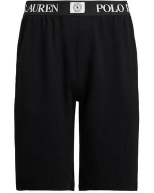 Polo Ralph Lauren Logo-Label Elastic Sleep Shorts - Black