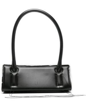 Dentro Radar Schultertasche Aus Leder - Schwarz