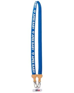 AAPE BY A BATHING AP Logo-Embroidered Phone Lanyard - Blue