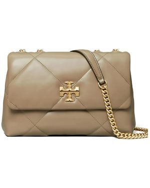 Tory Burch Kira Quilted Chain-Strap Shoulder Bag - Natural