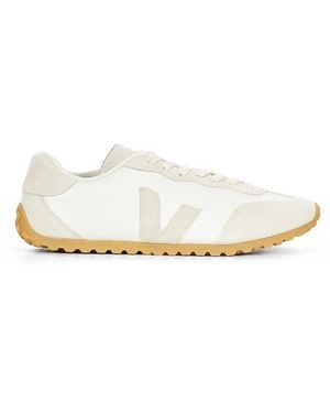 Veja Gt V-Logo Suede-Panelled Sneakers - White