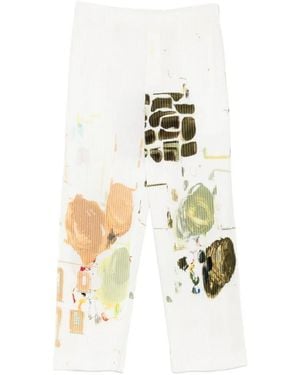 Homme Plissé Issey Miyake Palette Trousers - White