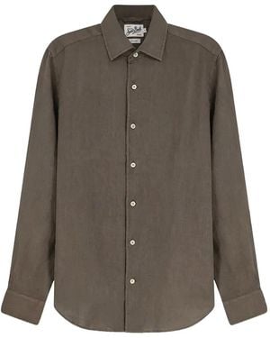 MC2 Saint Barth Raphael Long-Sleeve Buttoned Shirt - Brown