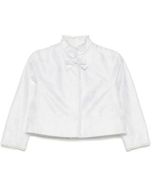 Shiatzy Chen Chaqueta en jacquard - Blanco