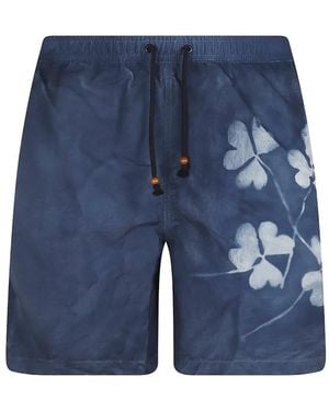 ESCAPISTA Costume Da Bagno Ki Con Motivo A Fiori Tinto - Blu