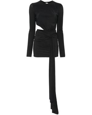 Amazuìn Robe Courte À Découpes - Noir
