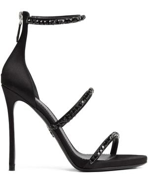 DSquared² Straps Strass Sandals - Black