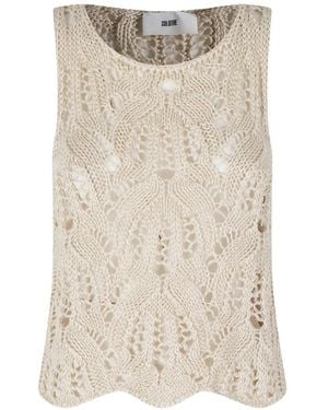 SOLOTRE Maglia Open-Knit Top - Natural