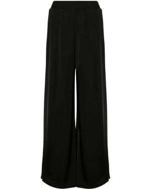 Fabiana Filippi Wide-Leg Satin Trousers - Black