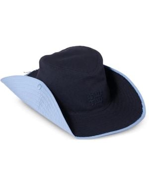 Miu Miu Drill Cowboy Hat - Blue