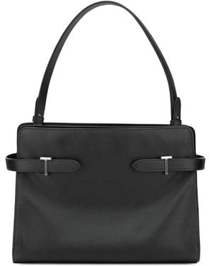Le Tanneur Large Emie Leather Shoulder Bag - Black