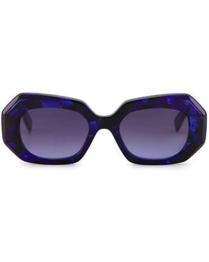 Emmanuelle Khanh Lunettes De Soleil À Monture Géométrique - Bleu
