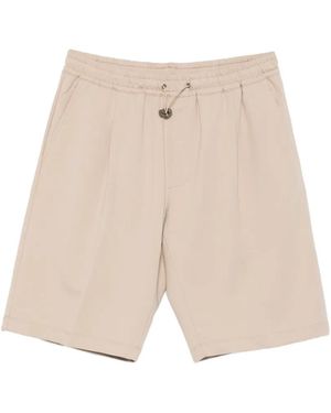 KIRED Drawstring Bermuda Shorts - Natural