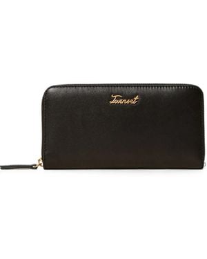Twinset Zip-Around Leather Wallet - Black