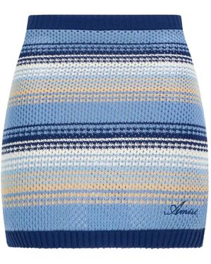 Amiri Falda Corta A Rayas - Azul