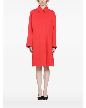 Prada Gabardina Con Botones - Rojo