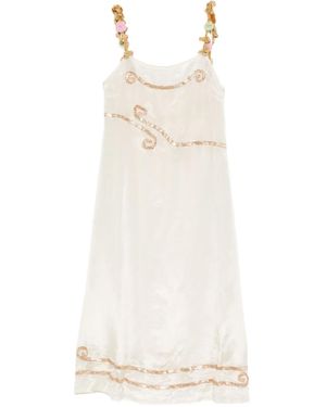 Bode Abito Lido Con Decorazione - Bianco