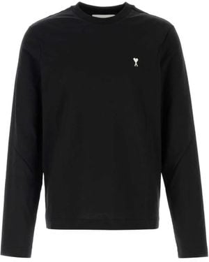 Ami Paris Ami De Coeur Long-Sleeve T-Shirt - Black