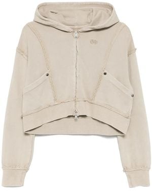 Musium Div. Logo-Embroidered Cropped Jacket - Natural