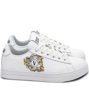 Versace Jeans Couture Logo-Print Trainers - White