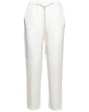 Barba Napoli Drawstring-Waist Pants - White