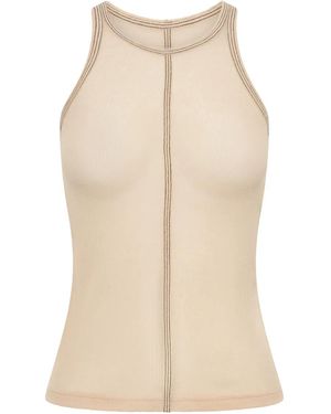 Dion Lee Round-Neck Sleeveless Tank Top - Natural