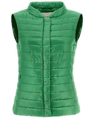 Herno Quilted High-Neck Gilet - Green
