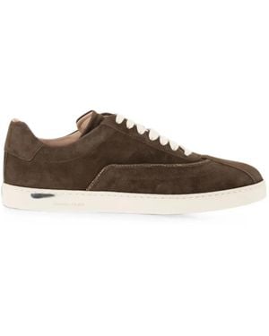 Fabiana Filippi Metallic-Trim Suede Trainers - Brown
