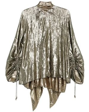 Lanvin Button Asymmetric Top - Metallic