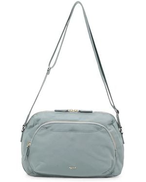 agnès b. Logo-Plaque Shoulder Bag - Gray