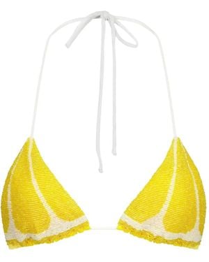 Leslie Amon Haut De Bikini Lemon Slice - Yellow