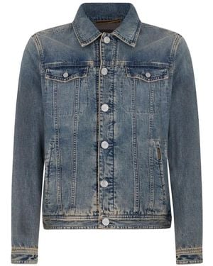 Moorer Button Chest-Pocket Jacket - Blue