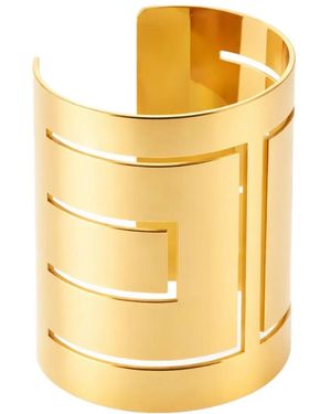 Elisabetta Franchi Cut-out cuff bracelet - Metálico