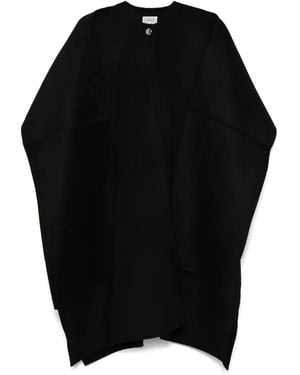 【TOTEME】Scarf-Detailed Short-Sleeved Cape ケープ TOTEME Scarf-Detailed Short-Sleeved Cape in Black | Lyst